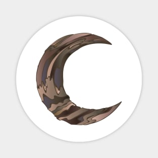 wooden crescent moon Magnet